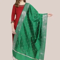 Dupatta Bazaar Green Woven Pattern Dupatta-picture-23