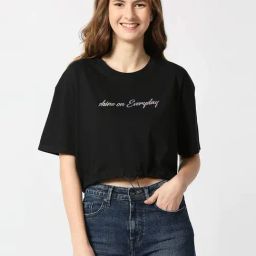 Pepe Jeans Black Cotton Graphic Print Top-image-22