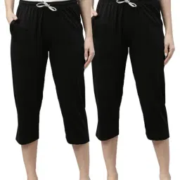 Kryptic Black Cotton Capris - Pack of 2-picture-11