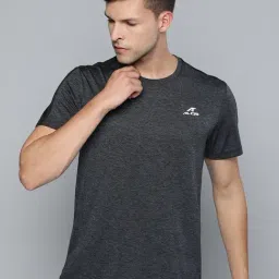 ALCIS Black Slim Fit Round Neck Sports T-Shirt-image-75