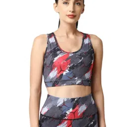 Soie Grey Printed Sports Bra-image-55