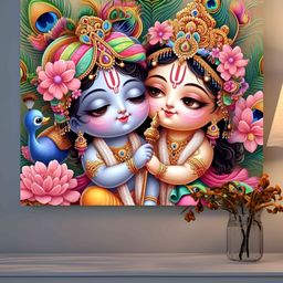 SAF Blue & Pink 1 Piece Wood Religious Wall Paintings-picture-12