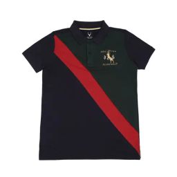 Allen Solly Junior Navy & Green Color Block Polo T-Shirt-image-19