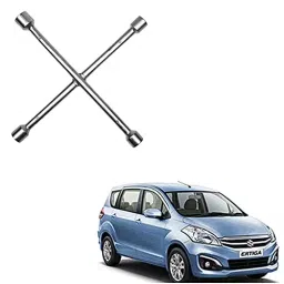Auto Pearl APA25 Metal 4 Way Car Wheel (17 x 19 mm, 18 x 21 mm) Screws Wrench Cross Spanner for Ertiga Type 2-image-89