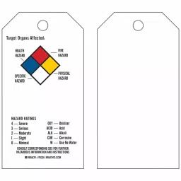 BRADY Black Blue Red Yellow Rectangle Tag 5-3/4 inch, 9NKW7 (Pack of 25)-59