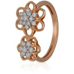 Malabar Gold and Diamonds 18k Rose Gold Diamond Casual Ring for Women-picture-32
