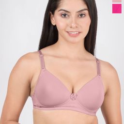 DressBerry Women Pack of 2 T-shirt Bra Full Coverage Lightly Padded-picture-45