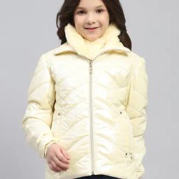 Monte Carlo Girls Cream Polyester Blend Solid Jacket-image-45