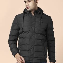 SF Jeans by Pantaloons Black Regular Fit Quilted Hooded Jacket-picture-40