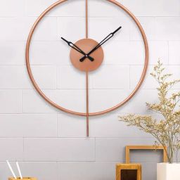 CHRONIKLE Round Copper Rose Gold Iron Wall Clock-27