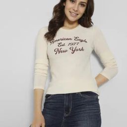 American Eagle White Graphic T-Shirt-picture-34