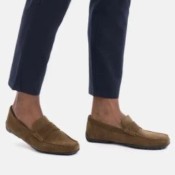 Geox Men's U Kosmopolis + Grip B Brown Loafers-image-20