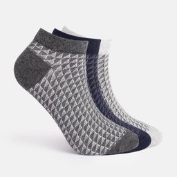 Mast & Harbour Men Set Of 3 Patterned Ankle Length Socks-image-47