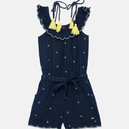 Blue Giraffe Girls Blue Regular Fit Playsuit-image-53