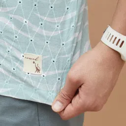 Code By Lifestyle Blue Regular Fit Self Pattern Shirt image 5