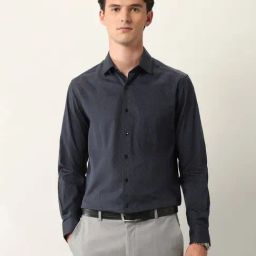 Arrow Grey Cotton Regular Fit Printed Shirt-image-89