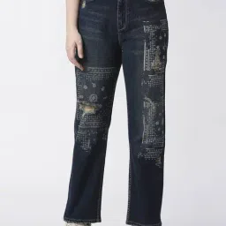 Pepe Jeans Blue Cotton High Rise Jeans-picture-44