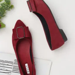 Elle Women's Maroon Flat Ballets-picture-41