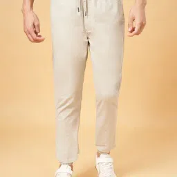 Urban Ranger by Pantaloons Light Beige Cotton Slim Fit Joggers-picture-23