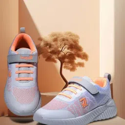 LEAP7X By Liberty Kids NITKID-4E Grey & Peach Running Shoes-image-50