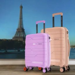 Nasher Miles Paris Multicolor Striped Medium Hard Sided Checked Luggage Set of 2 (55 & 65 cm)-image-96