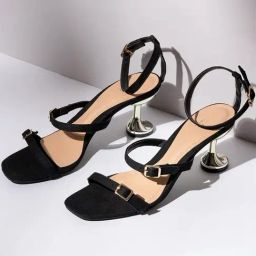 Inc.5 Women's Black Ankle Strap Stilettos-image-37