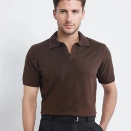 Rare Rabbit Brown Regular Fit Solid Polo T-Shirt-picture-34