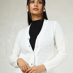 Soch Women Self Design Cardigan-image-49