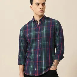 Mr Bowerbird Men Premium Checked Pure Cotton Casual Shirt-image-87