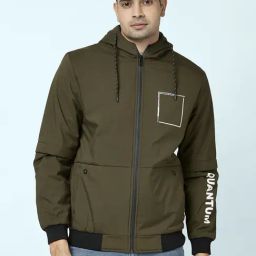 SF Jeans by Pantaloons Olive Regular Fit Hooded Jacket-image-56