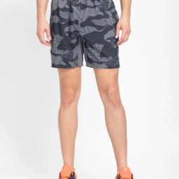 Adidas Grey Regular Fit Printed Shorts-11
