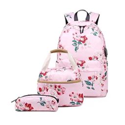 Little Surprise Box Floral Bunch Pink Printed 3 pcs Matching Backpack-image-5