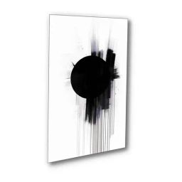 Nestroots Modern Black Circle Black Frame Abstract Canvas Wall Painting image 4