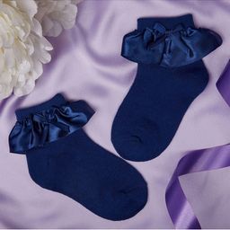 NESKA MODA Girls Frill Lace Ankle-Length Socks-24