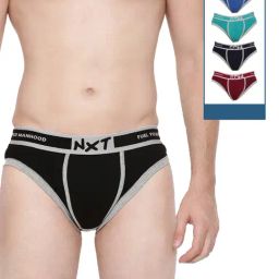 Force NXT Multicolored Cotton Regular Fit Briefs - Pack Of 5-image-17