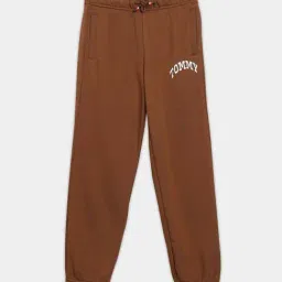 Tommy Hilfiger Brown Cotton Regular Fit Logo Printed Trackpants-picture-0