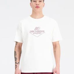 New Balance White Comfort Fit Printed Sports T-Shirt-image-68