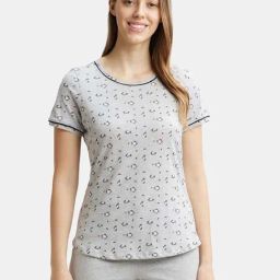 Jockey Grey Cotton Printed T-Shirt-picture-18