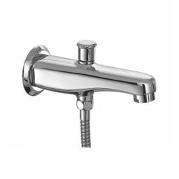 PLUMBER STELLAR Wall Spout with Button Attachment and Wall Flange for Shower, SLR-4106-picture-2
