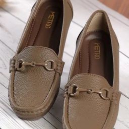 Metro Women Brown Loafers-image-11