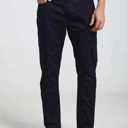 VOGAAN Men Relaxed Loose Fit Cargos Trousers-image-15