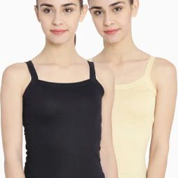 Leading Lady Black & Skin Camisole - Pack of 2-image-21