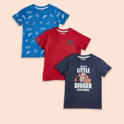 Pantaloons Junior Boys Multicolor Cotton Printed T-Shirt (Pack of 3)-picture-18