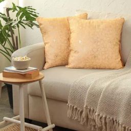 House This Abhay Self Orange Cotton Cushion Covers - Set of 2-picture-38