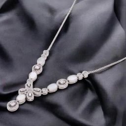 crash.club By CKC Silver Floral Y-Drop Necklace-image-38
