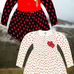 KidzzCart Polka Dot Print Fit & Flare Dress-image-52