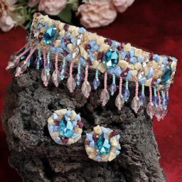 Moedbuille Handcrafted Haldi-Mehendi Design Stones Studded Contemporary Jewellery Set-image-49
