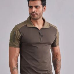 Mountmiller Olive Green Regular Fitt-Shirt-image-98