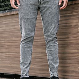 WROGN Men Comfort Skinny Fit Mid-Rise Low Distress Heavy Fade Jeans-image-29