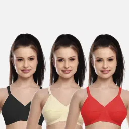 FIMS: Fashion is my Style Black & Red Everyday Bras - Pack Of 3-picture-40